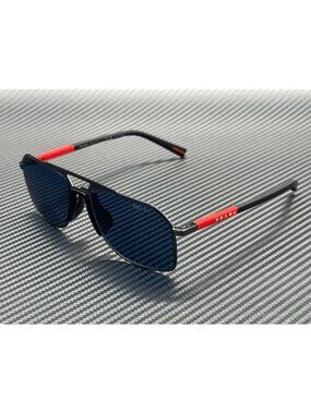 New PRADA LINEA ROSSA Men Gunmetal Sunglasses 56-17-145